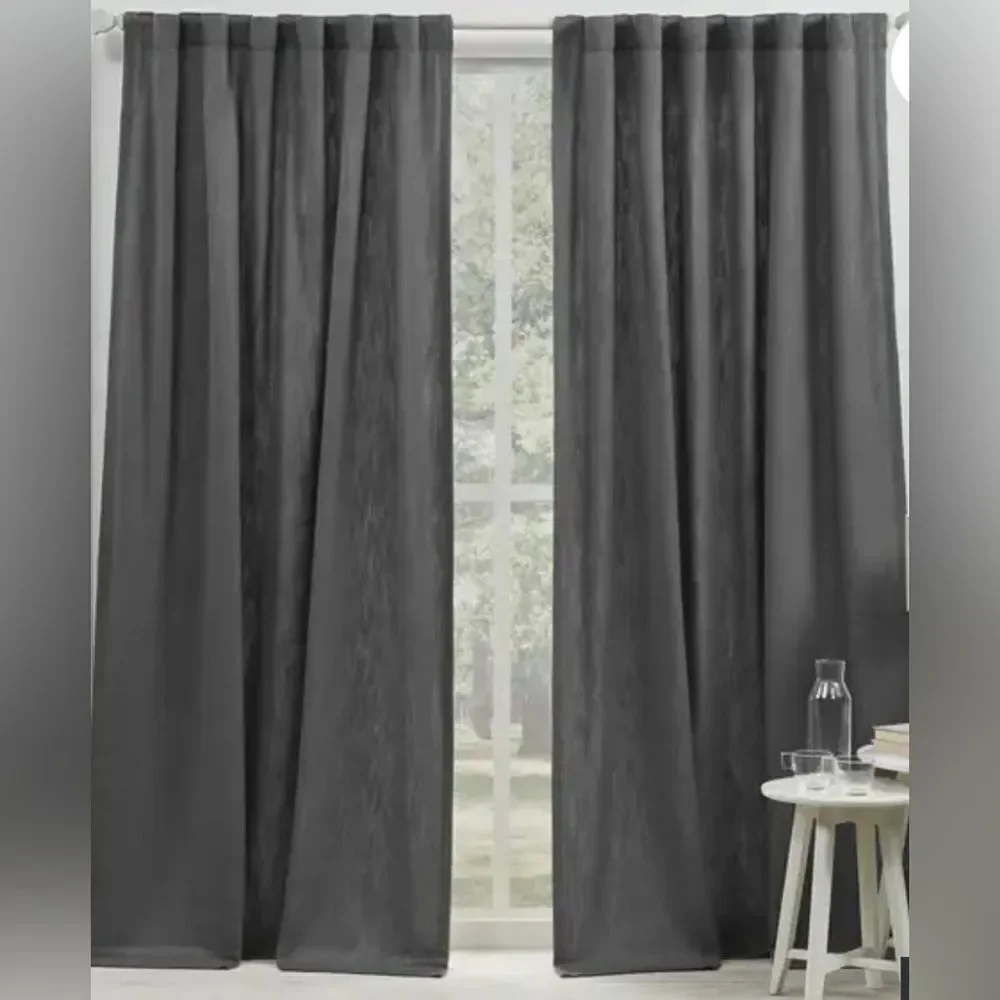 Lauren Ralph Lauren Vienna Back Tab Rod Pocket Single Panel - 54x96 - Dark Grey